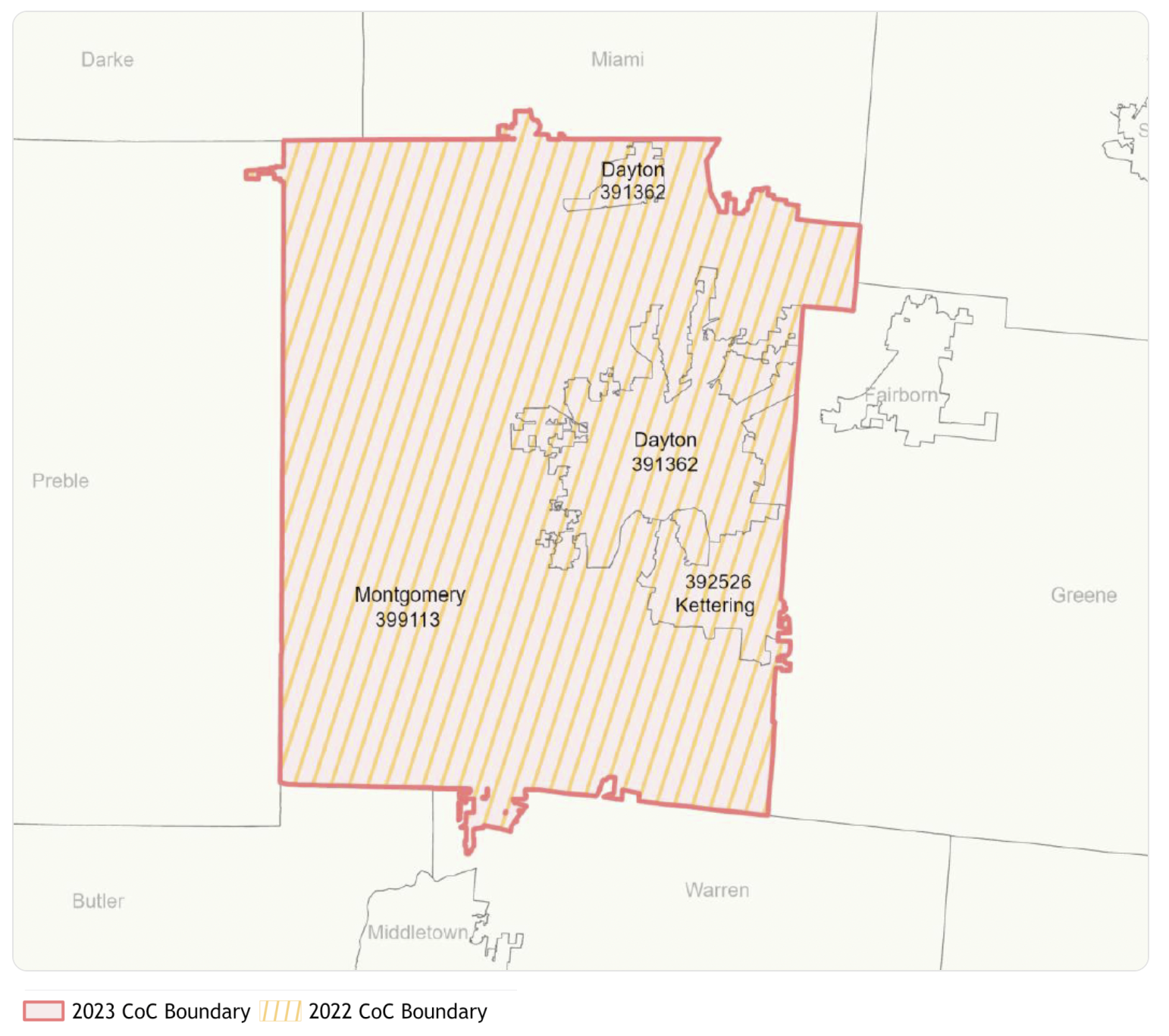 Map of Dayton